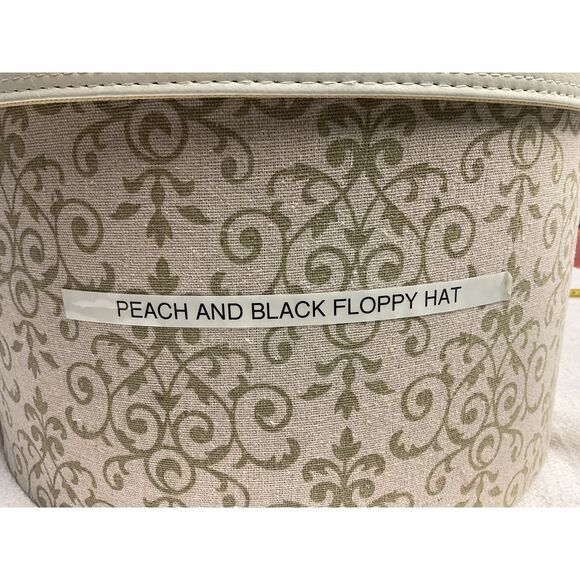 Diaphanous Black & Peach‎ Fancy Woman's Lady's Tea Church Kentucky Derby Hat - Picture 15 of 16